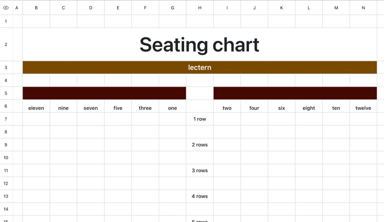 Seating chart